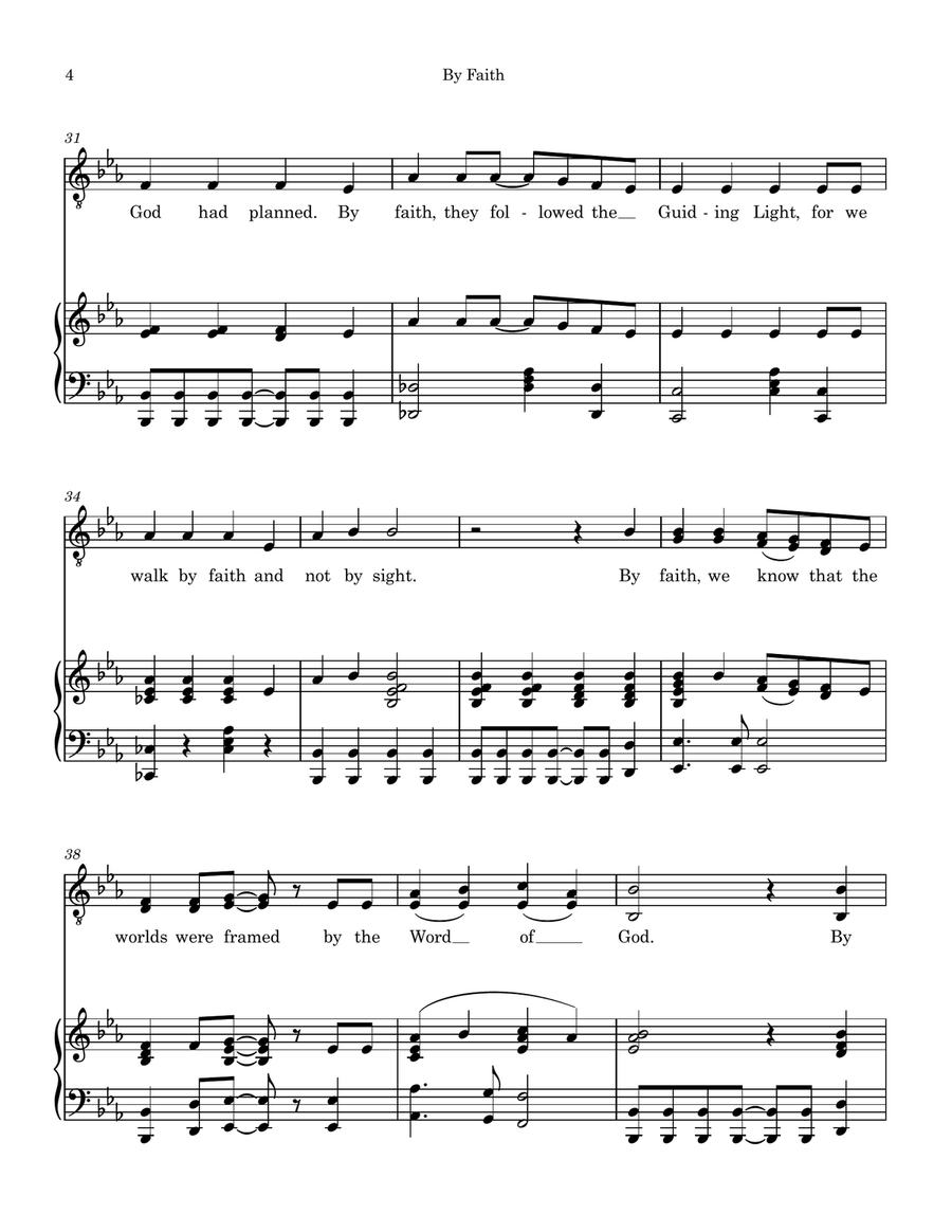 By Faith By Faith Piano, Vocal scores gallery preview page 4