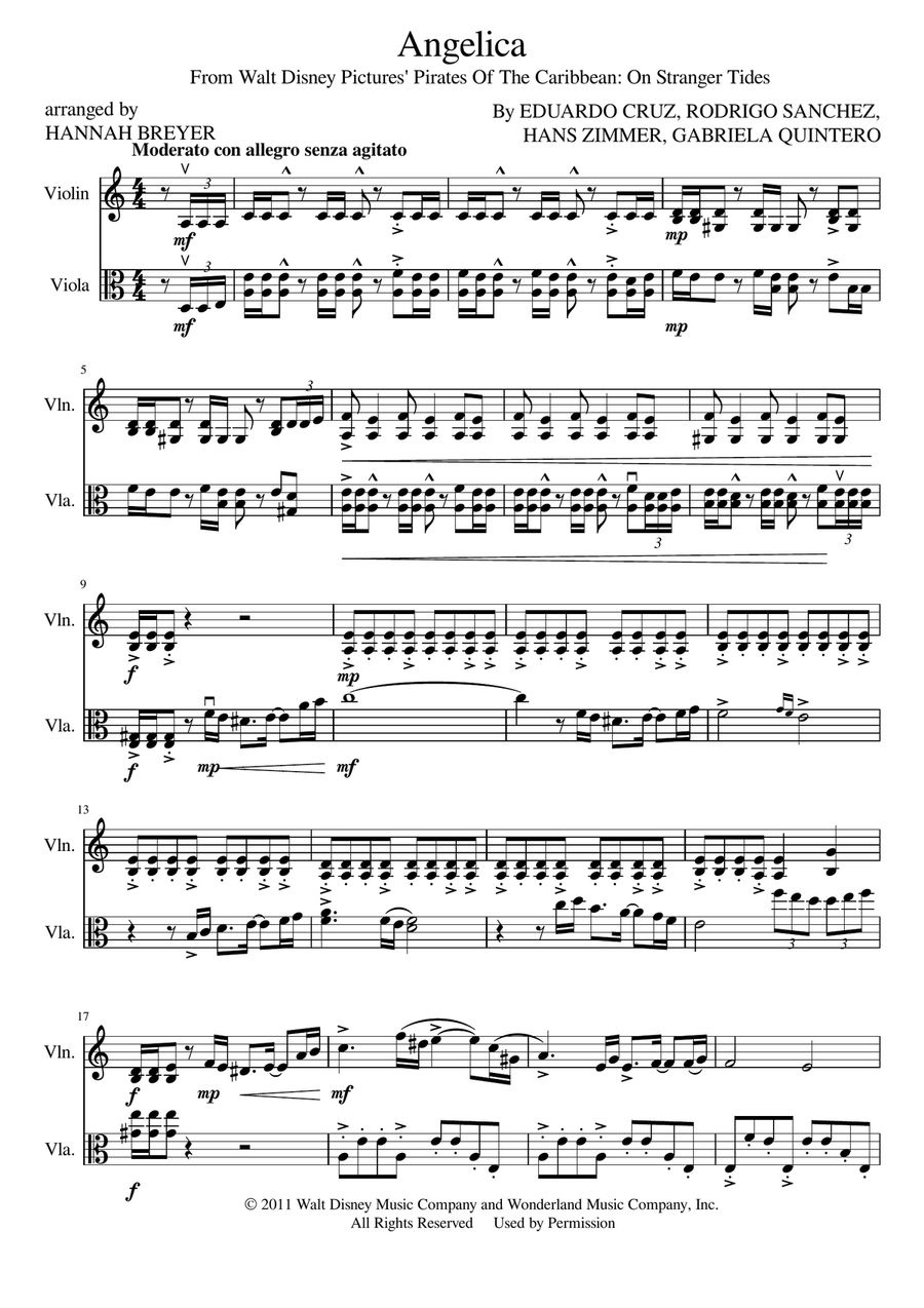 Angelica Angelica String Duet scores gallery preview page 1