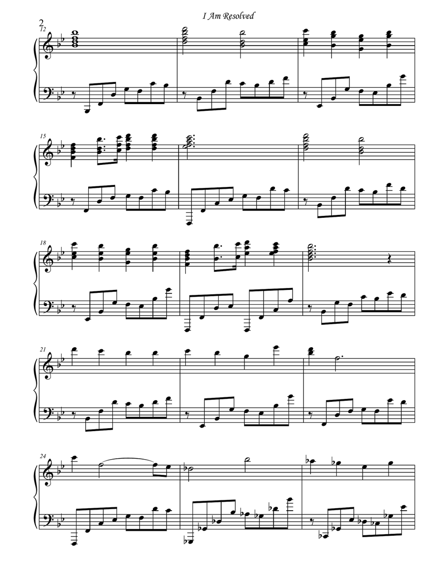 I Am Resolved I Am Resolved Piano Solo scores gallery preview page 2