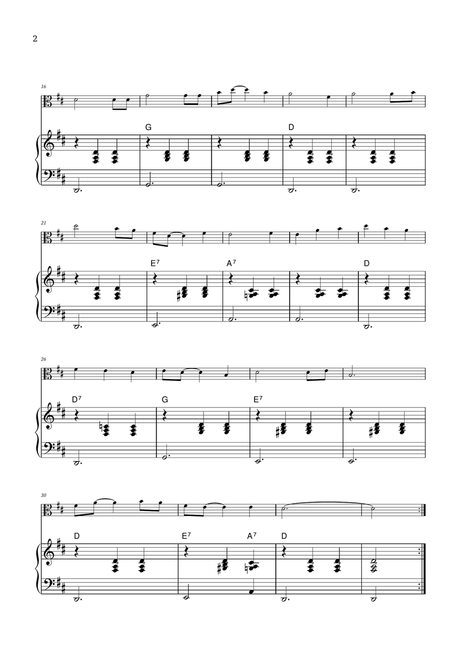 Peace In The Valley (There'll Be) Viola scores gallery preview page 2