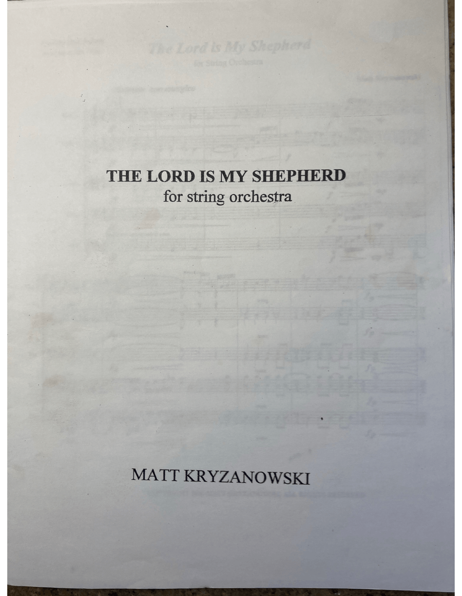 The Lord is My Shepherd - Score Only String Orchestra scores gallery preview page 1