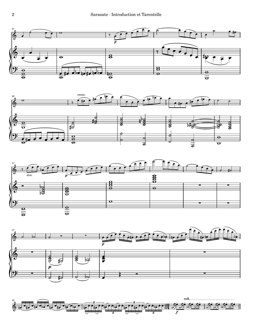 Introduction et Tarantelle Chamber Music scores gallery preview page 2