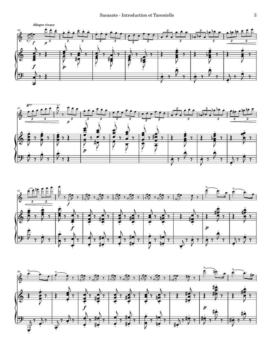 Introduction et Tarantelle Chamber Music scores gallery preview page 3