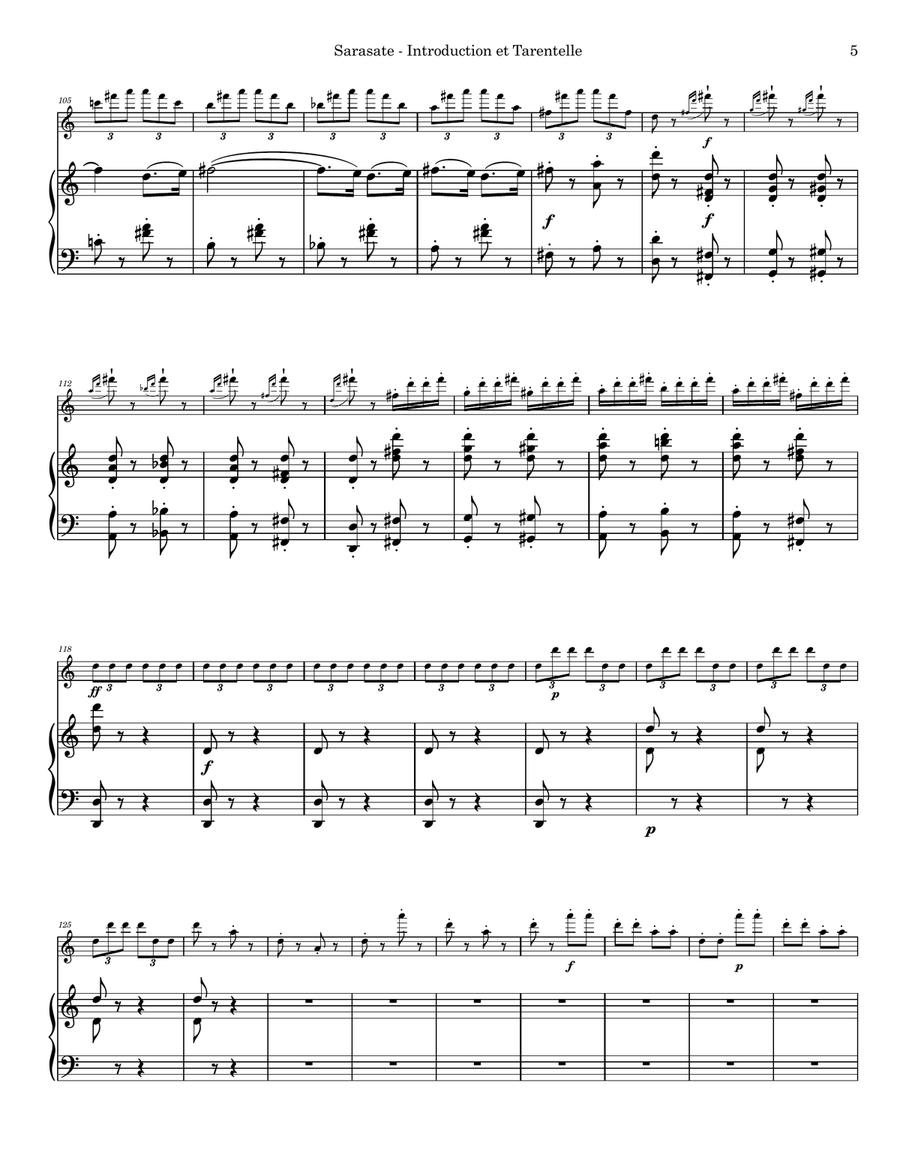 Introduction et Tarantelle Chamber Music scores gallery preview page 5