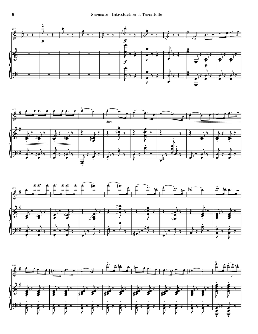 Introduction et Tarantelle Chamber Music scores gallery preview page 6