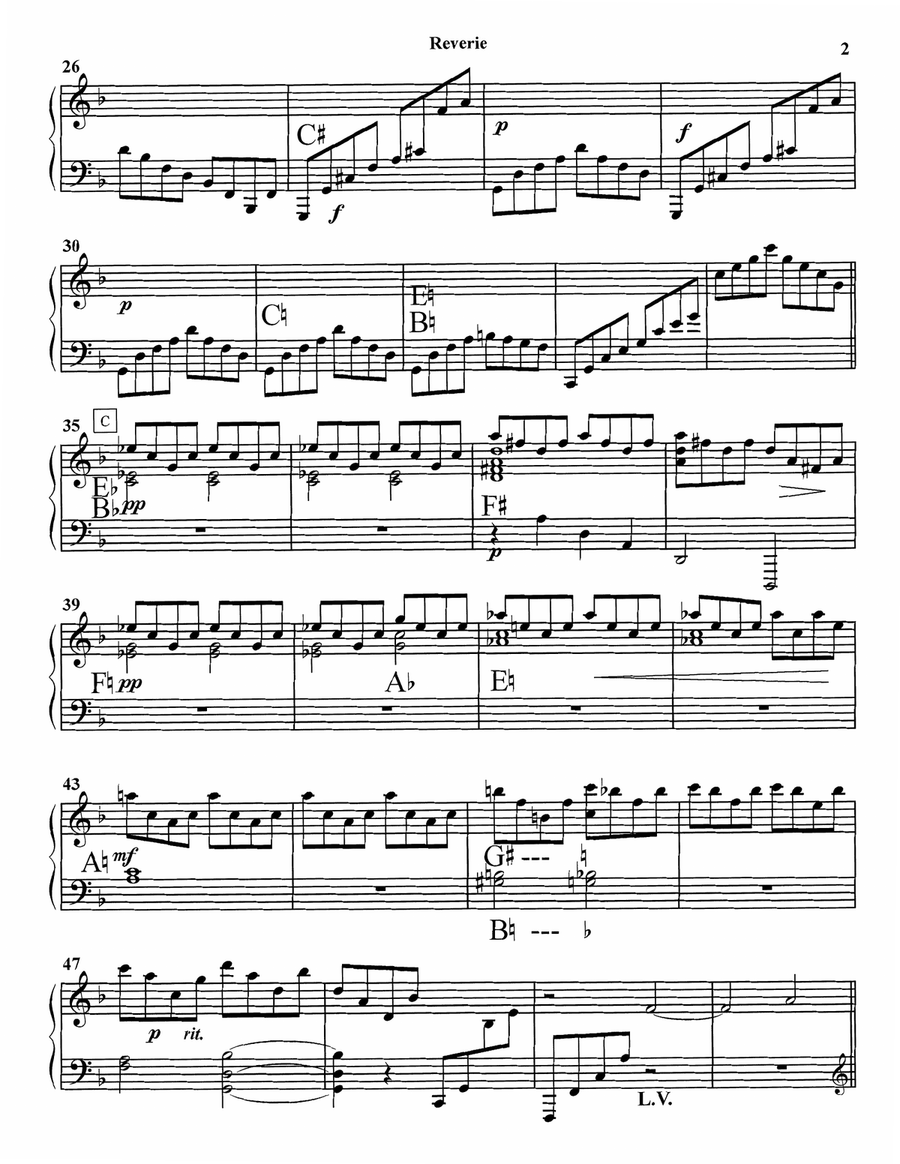 Reverie for harp, flute, and cello Small Ensemble scores gallery preview page 3