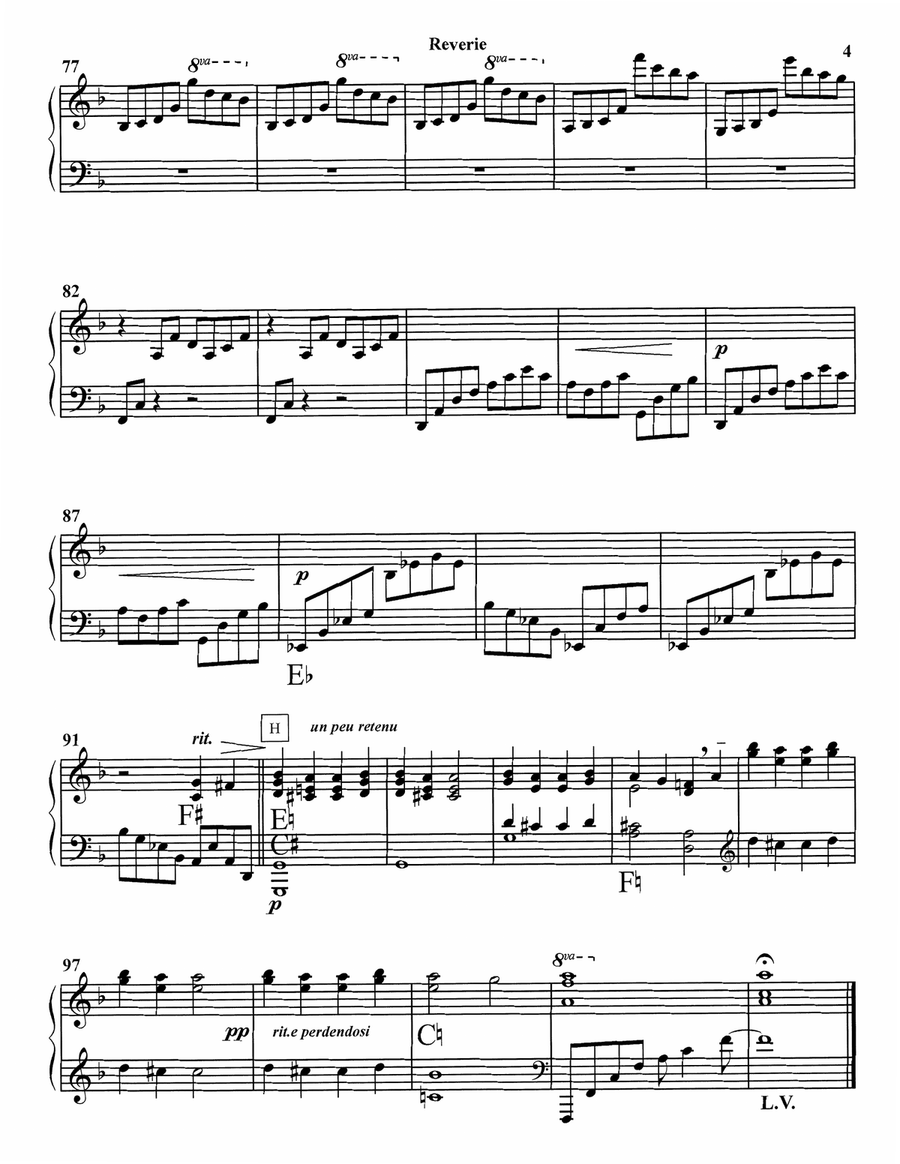 Reverie for harp, flute, and cello Small Ensemble scores gallery preview page 5