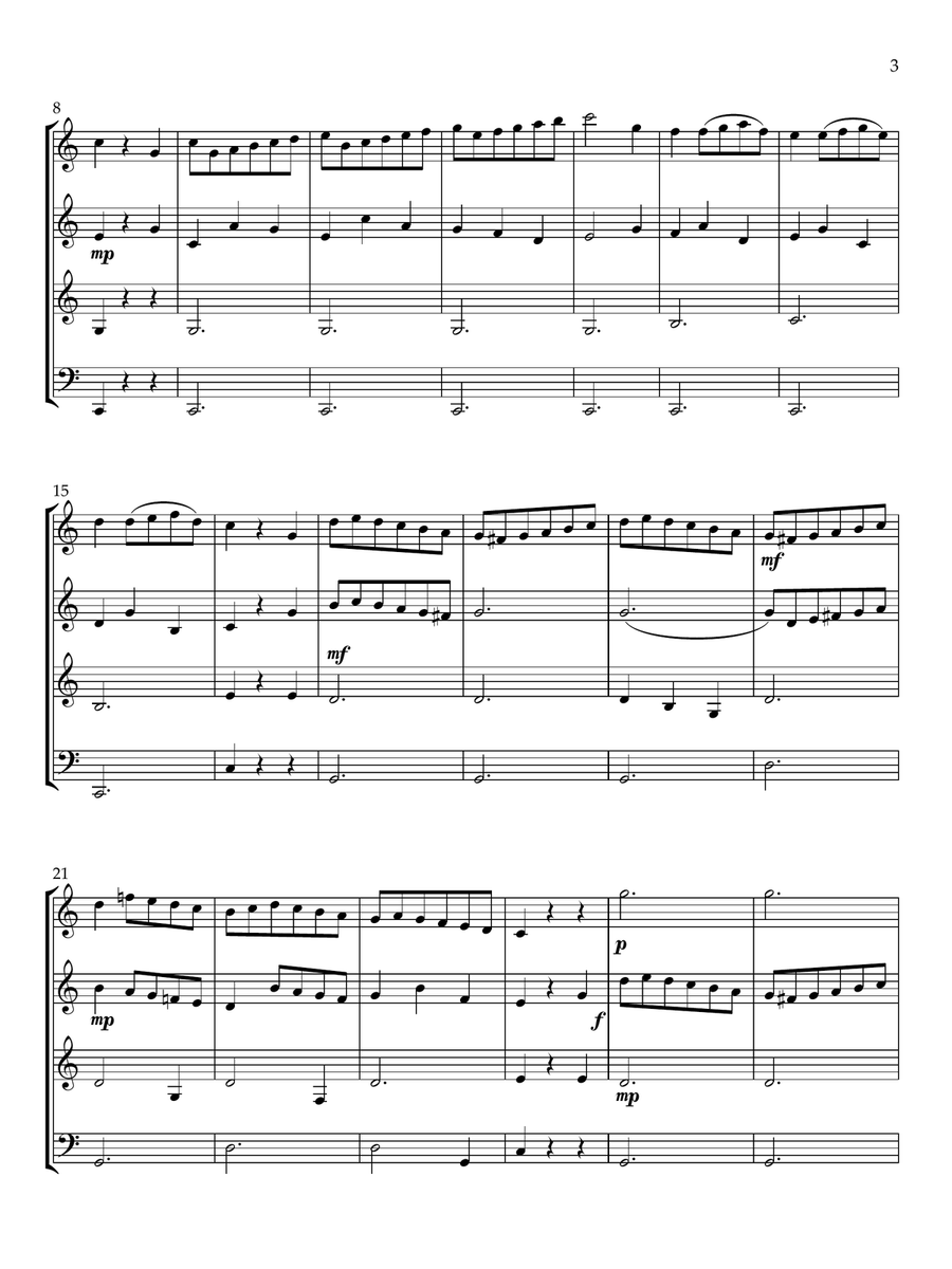 Six German Dances for Woodwind Quartet Woodwind Quartet scores gallery preview page 3