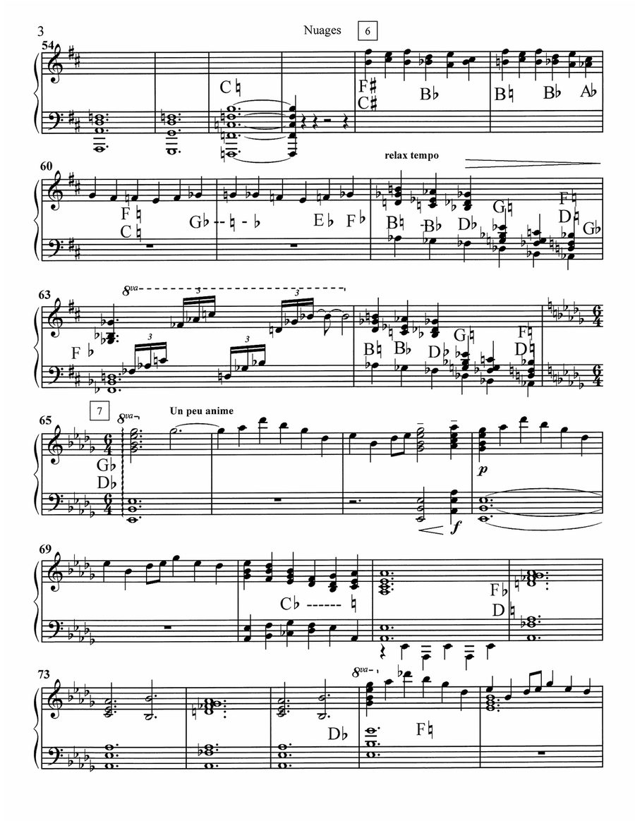 Nuage for harp, flute, and cello Small Ensemble scores gallery preview page 4