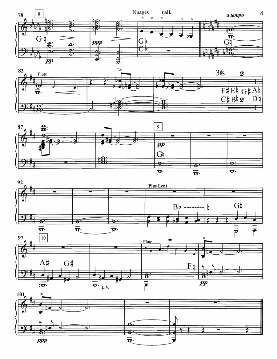 Nuage for harp, flute, and cello Small Ensemble scores gallery preview page 5