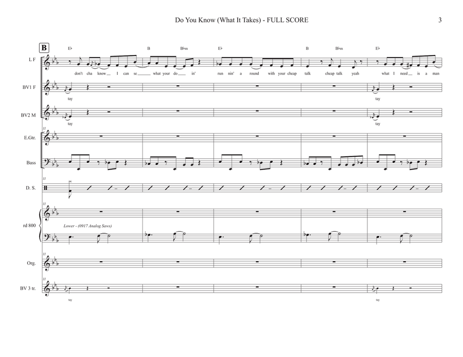 Do You Know (What It Takes) Concert Band scores gallery preview page 3