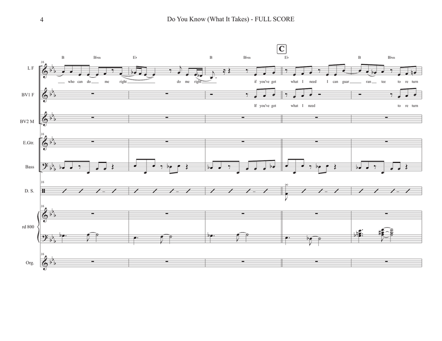 Do You Know (What It Takes) Concert Band scores gallery preview page 4