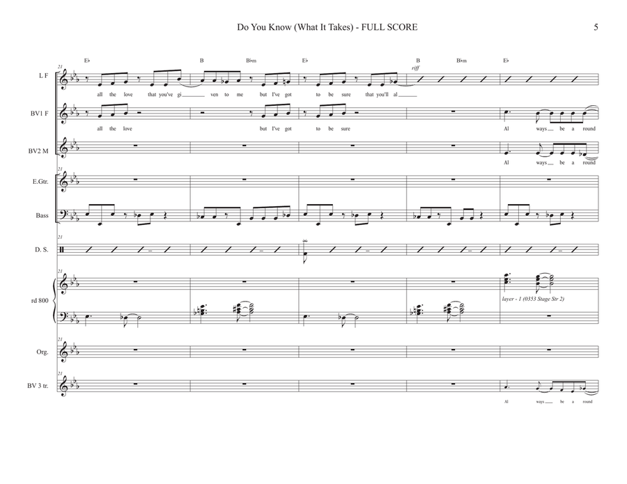 Do You Know (What It Takes) Concert Band scores gallery preview page 5