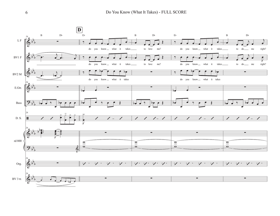 Do You Know (What It Takes) Concert Band scores gallery preview page 6