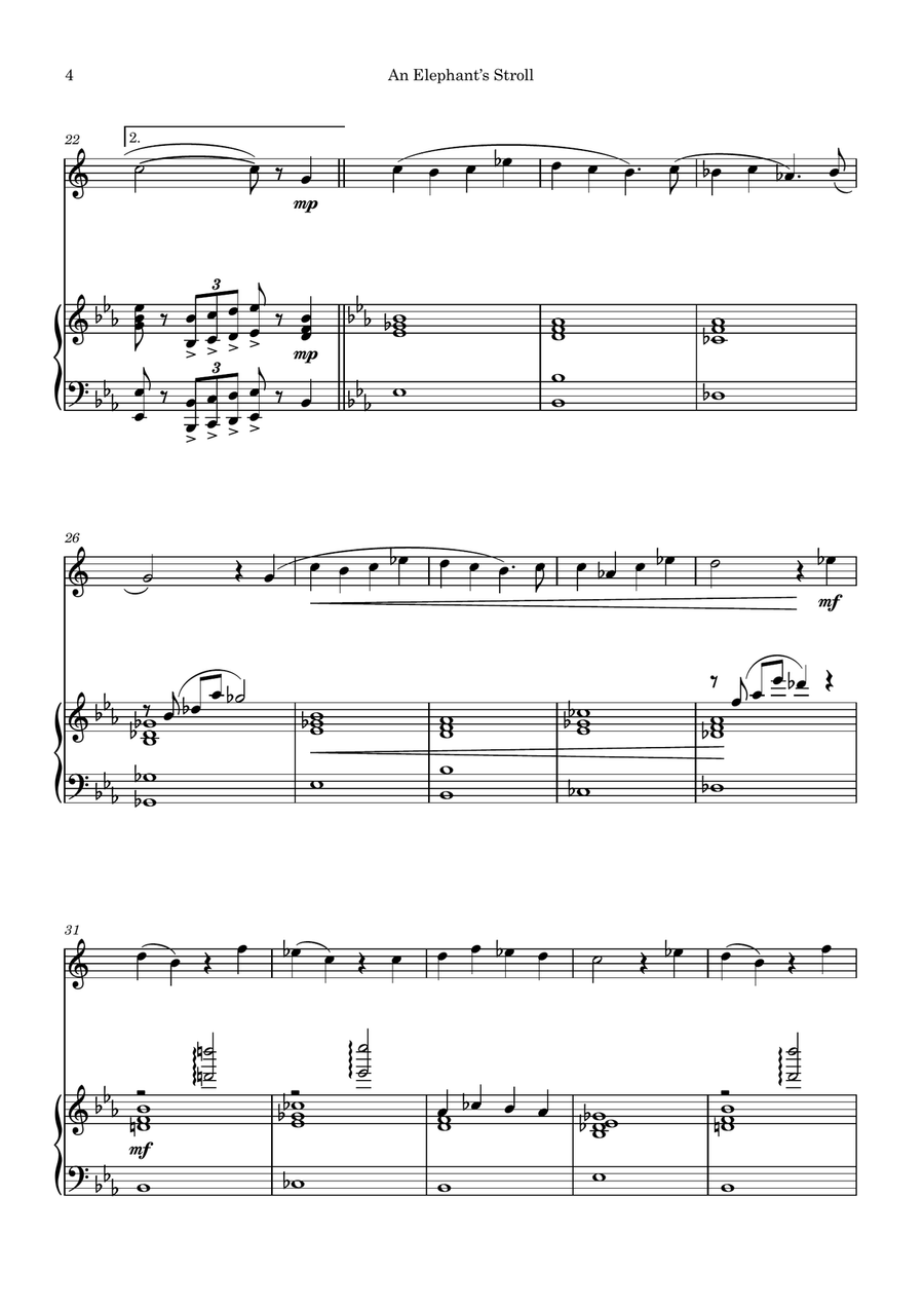 An Elephant's Stroll An Elephant's Stroll Chamber Music scores gallery preview page 4