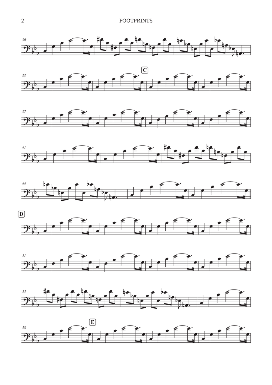 Footprints Footprints Double Bass scores gallery preview page 2