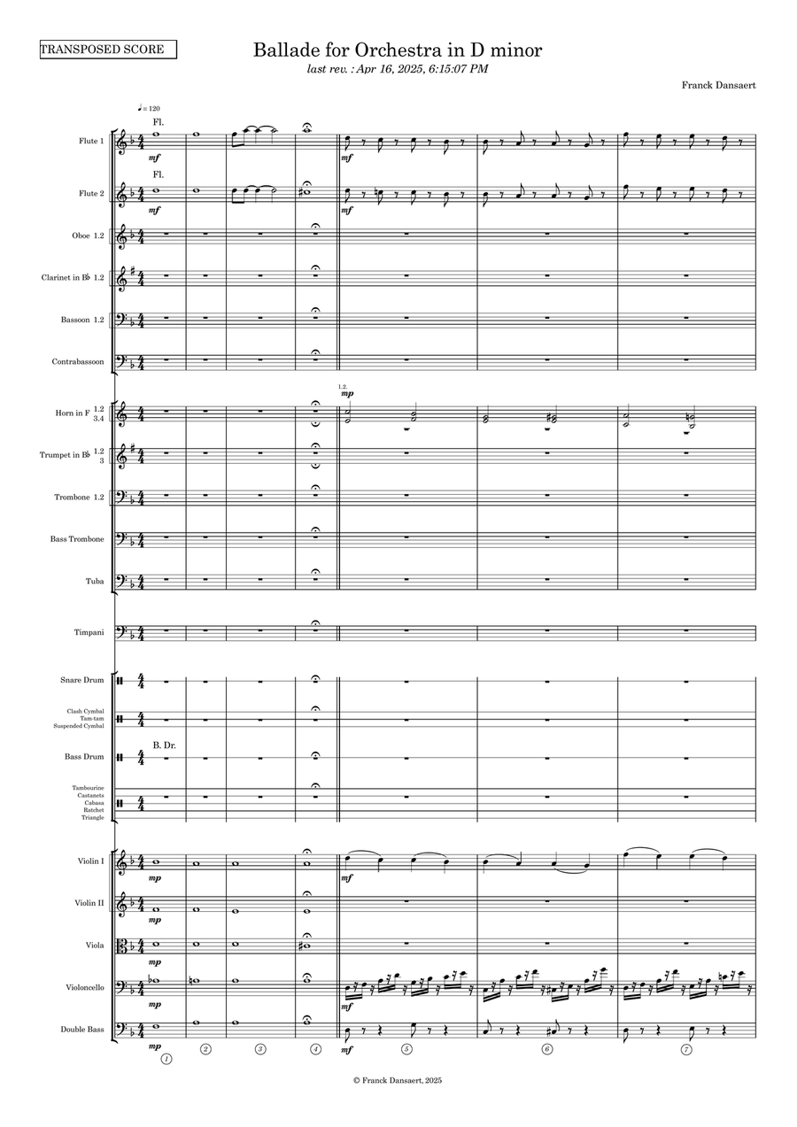Ballade for Orchestra in D minor Full Orchestra scores gallery preview page 2