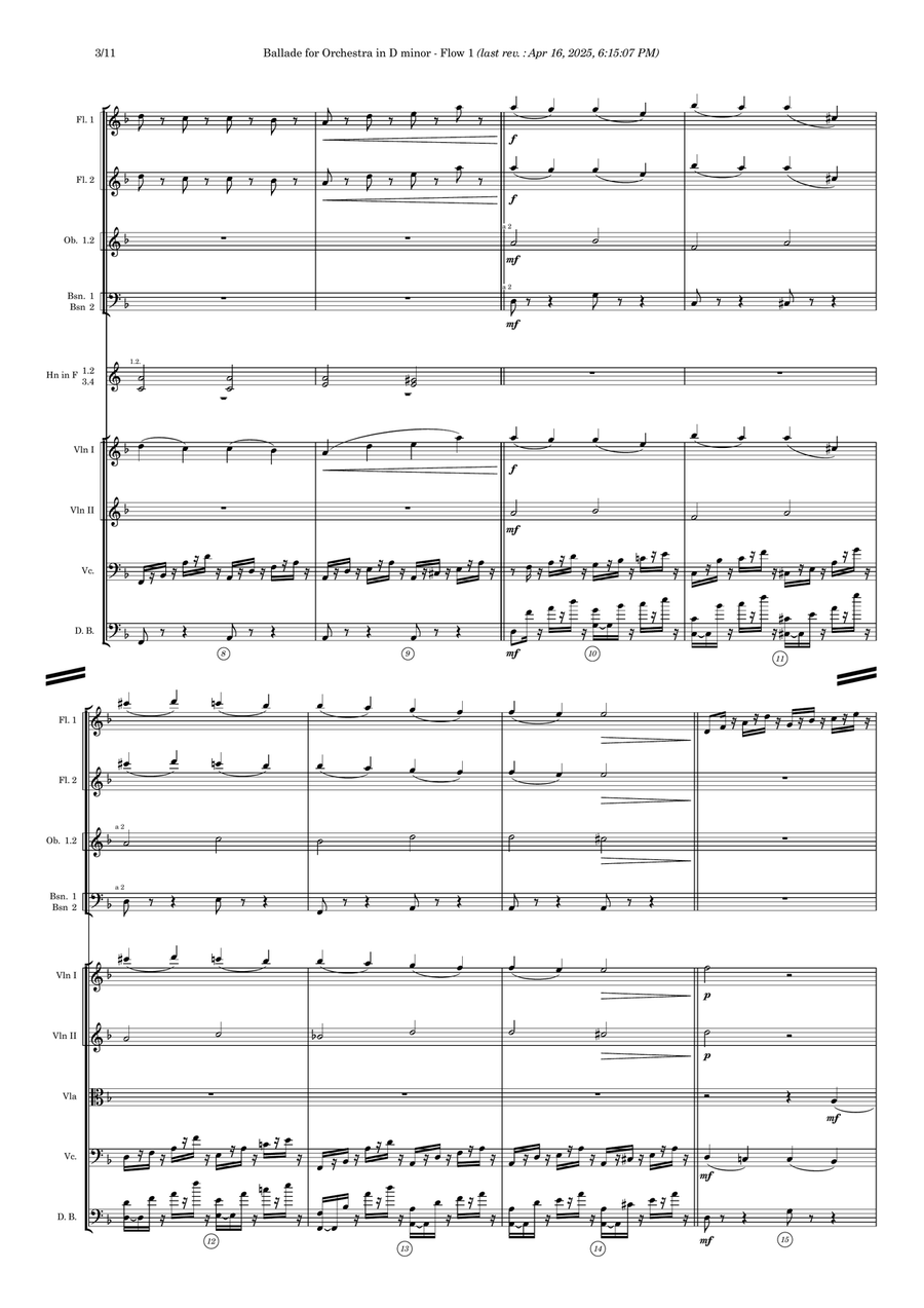 Ballade for Orchestra in D minor Full Orchestra scores gallery preview page 3