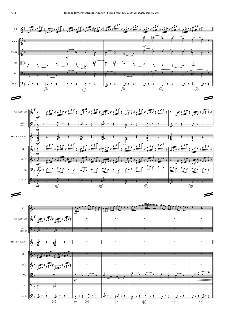 Ballade for Orchestra in D minor Full Orchestra scores gallery preview page 4
