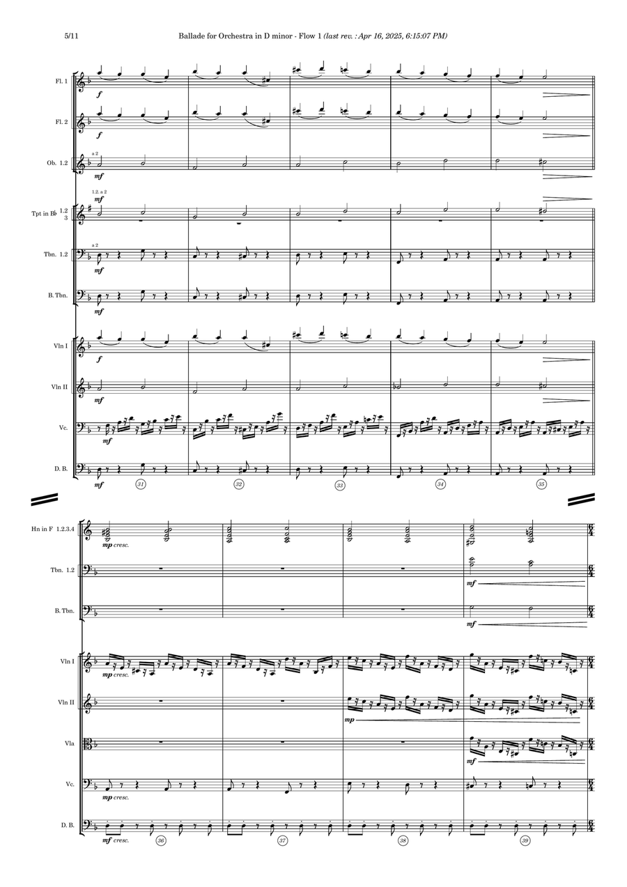 Ballade for Orchestra in D minor Full Orchestra scores gallery preview page 5