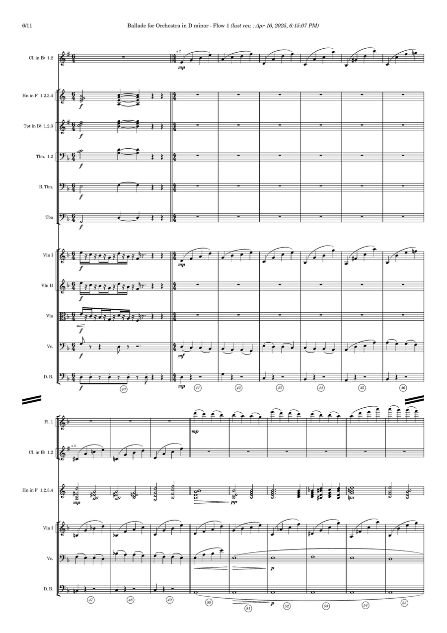 Ballade for Orchestra in D minor Full Orchestra scores gallery preview page 6