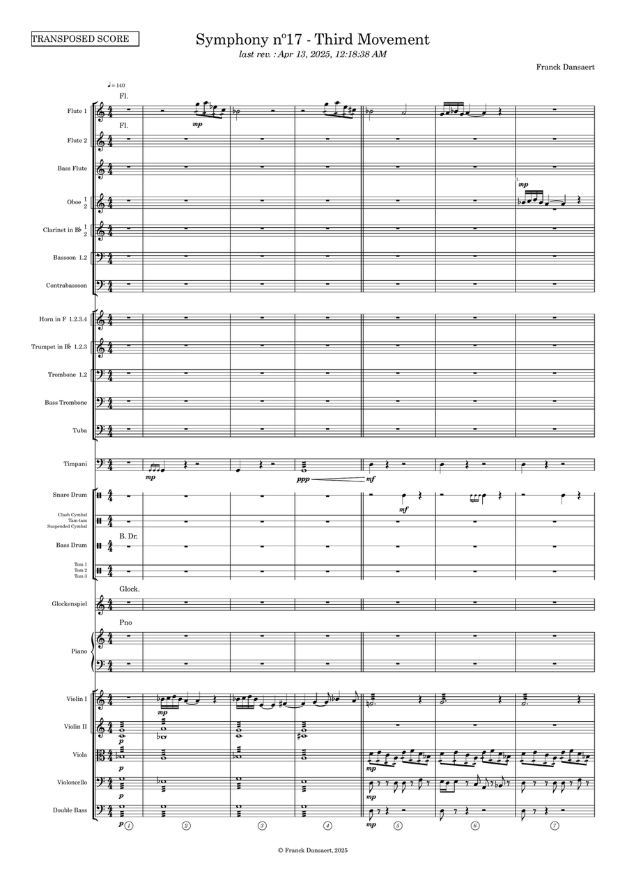 Symphony nº17 (third movement) Full Orchestra scores gallery preview page 2