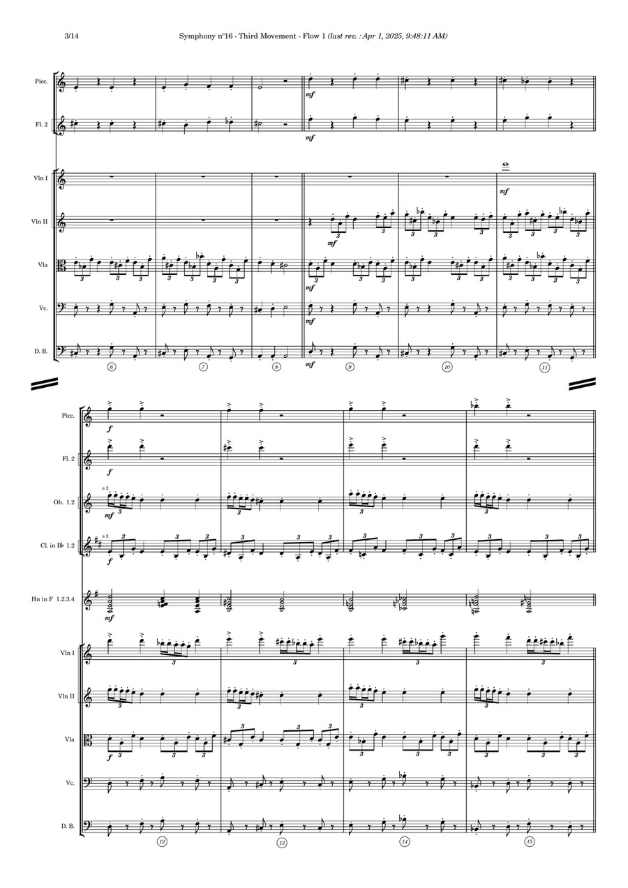 Symphony nº16 (third movement) Full Orchestra scores gallery preview page 3