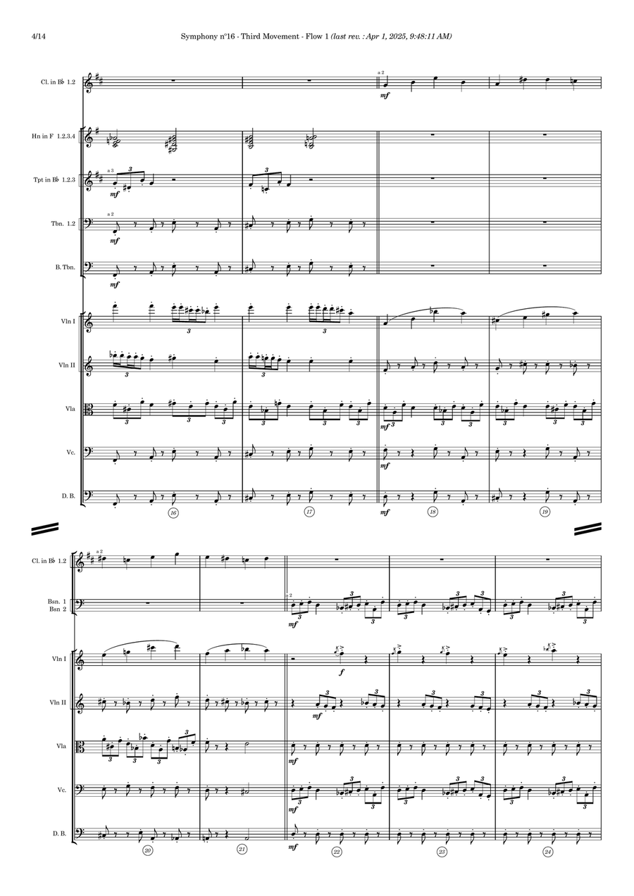Symphony nº16 (third movement) Full Orchestra scores gallery preview page 4