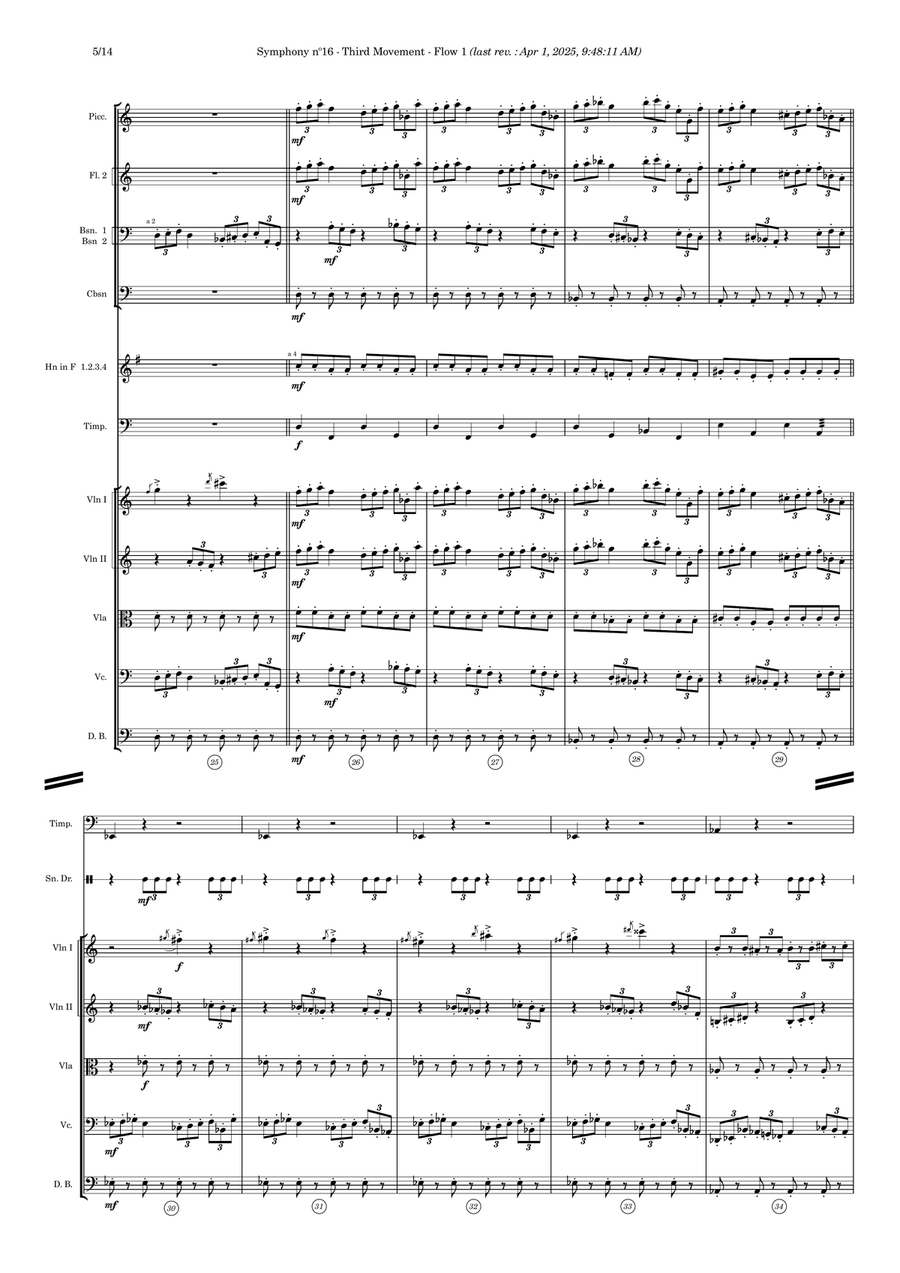 Symphony nº16 (third movement) Full Orchestra scores gallery preview page 5