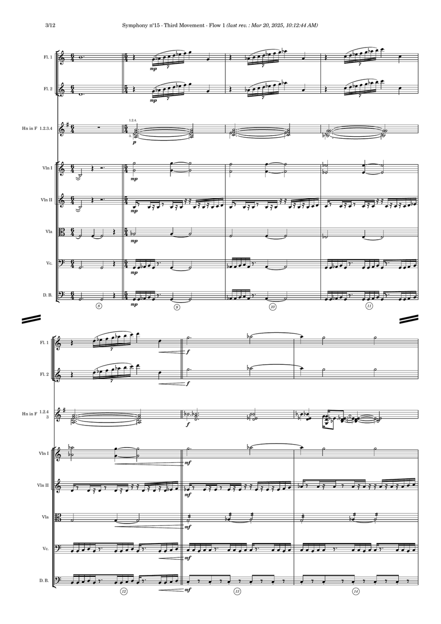 Symphony nº15 (third movement) Full Orchestra scores gallery preview page 3