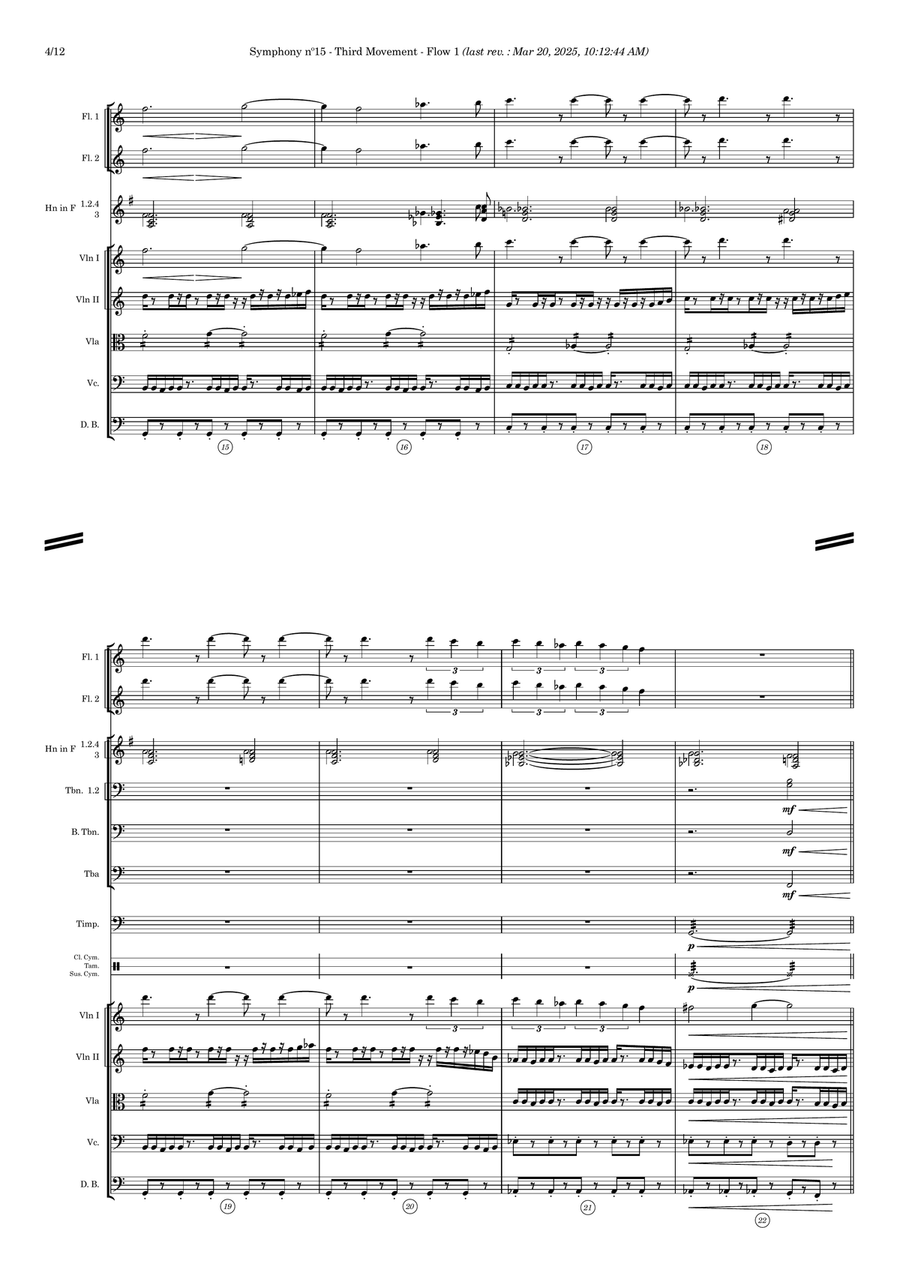 Symphony nº15 (third movement) Full Orchestra scores gallery preview page 4