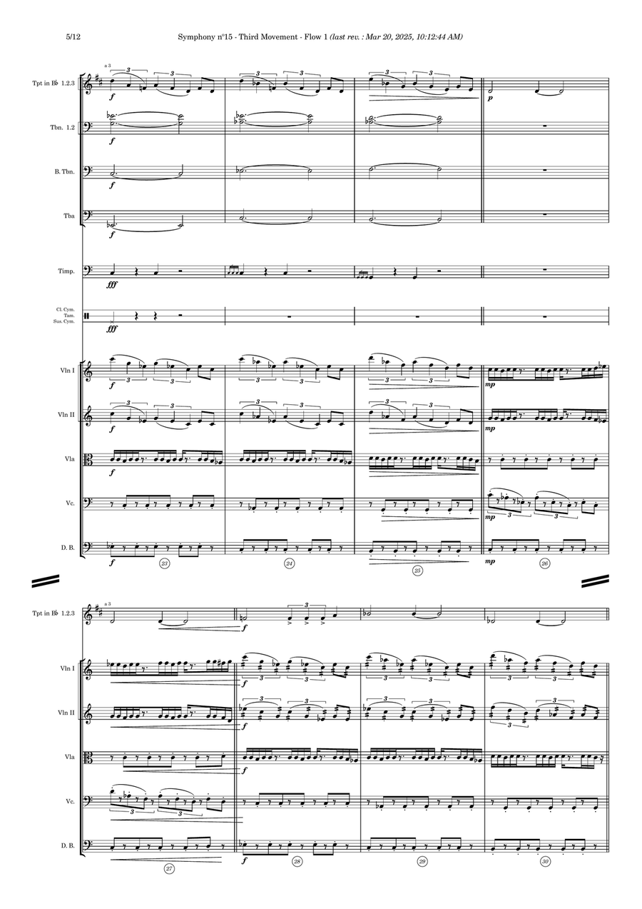 Symphony nº15 (third movement) Full Orchestra scores gallery preview page 5