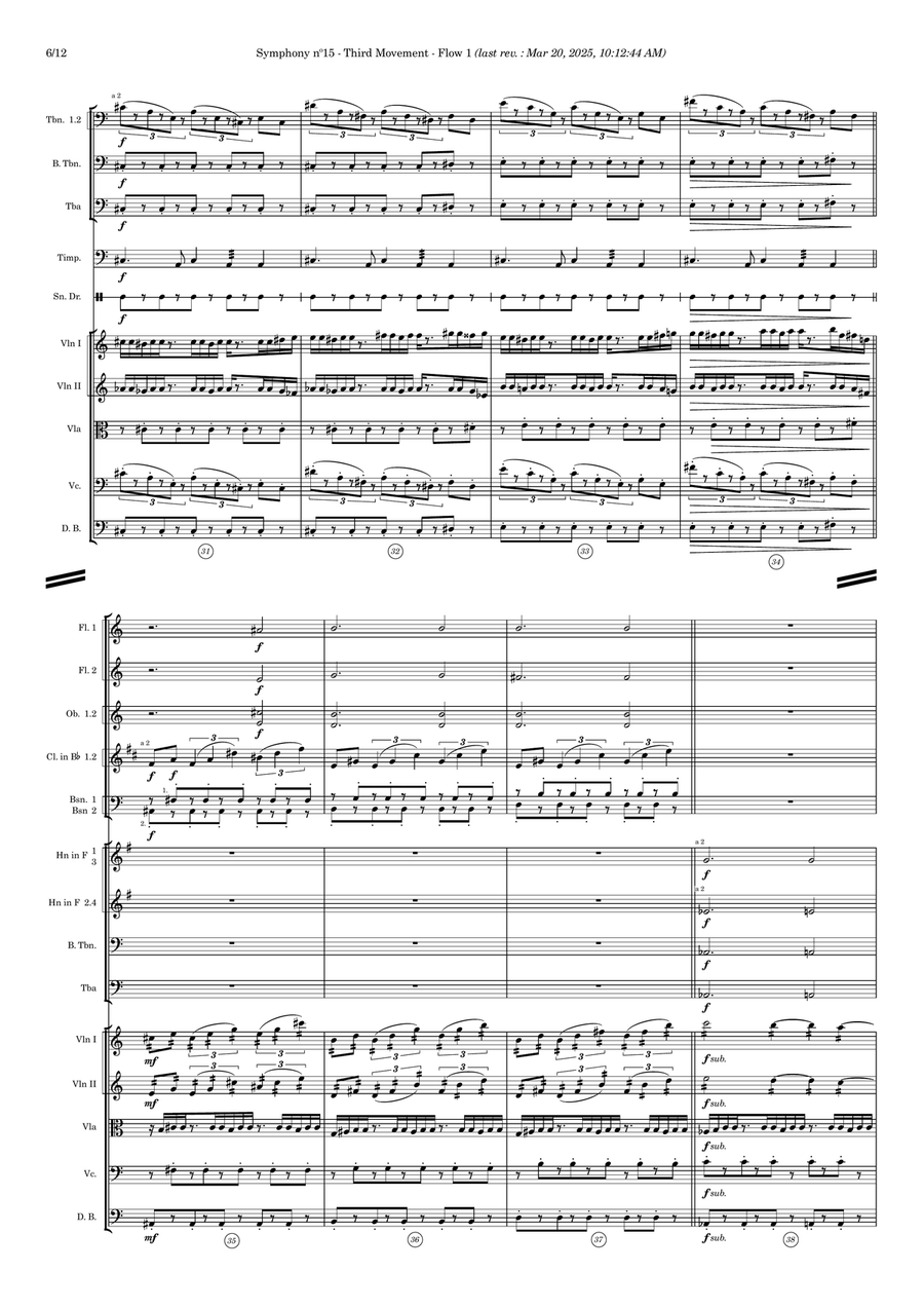 Symphony nº15 (third movement) Full Orchestra scores gallery preview page 6