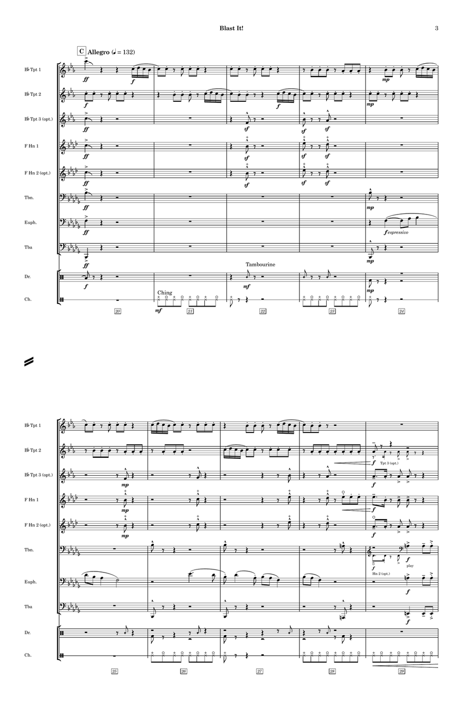 Blast It! (Brass Ensemble and Percussion) Brass Ensemble scores gallery preview page 5
