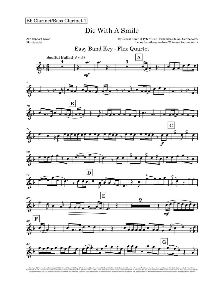 Die With A Smile Small Ensemble scores gallery preview page 5