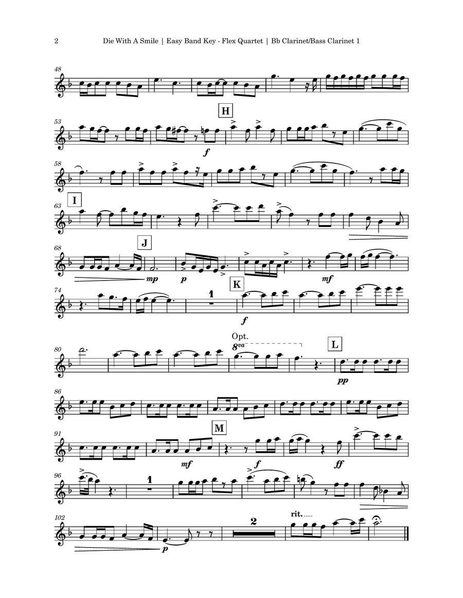 Die With A Smile Small Ensemble scores gallery preview page 6