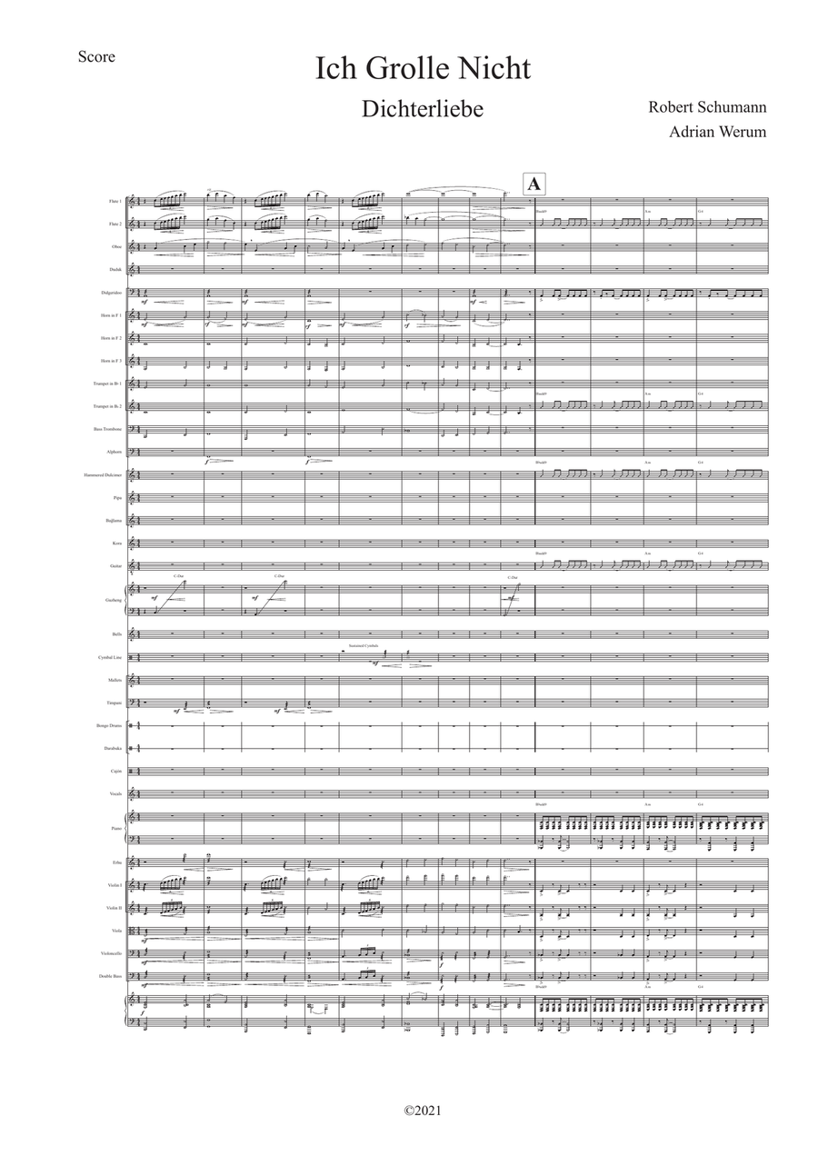 Ich grolle nicht / I won't complain Full Orchestra scores gallery preview page 1