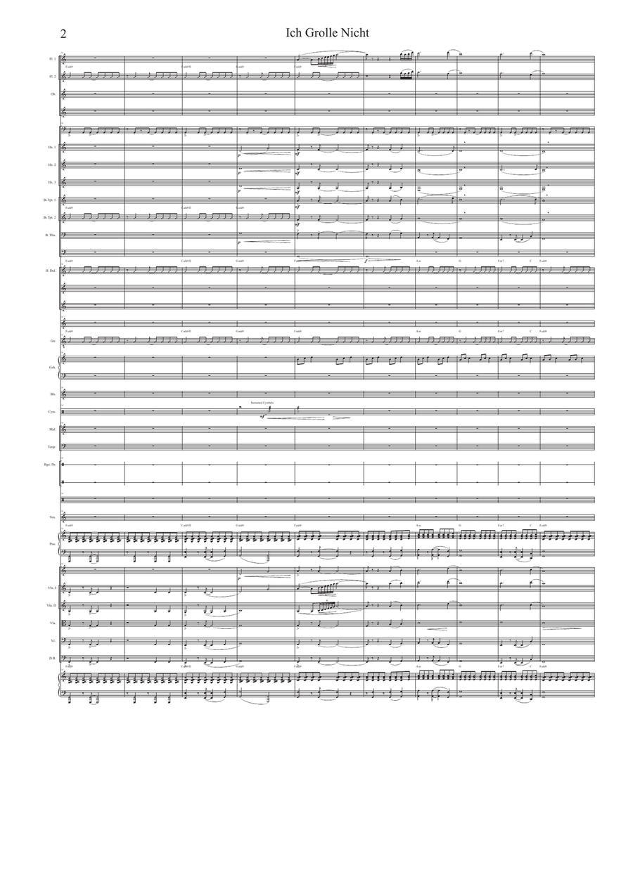 Ich grolle nicht / I won't complain Full Orchestra scores gallery preview page 2