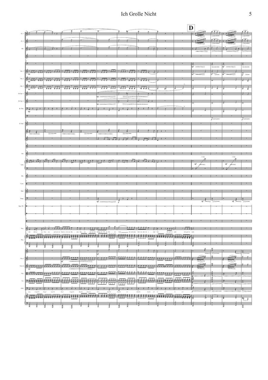 Ich grolle nicht / I won't complain Full Orchestra scores gallery preview page 5