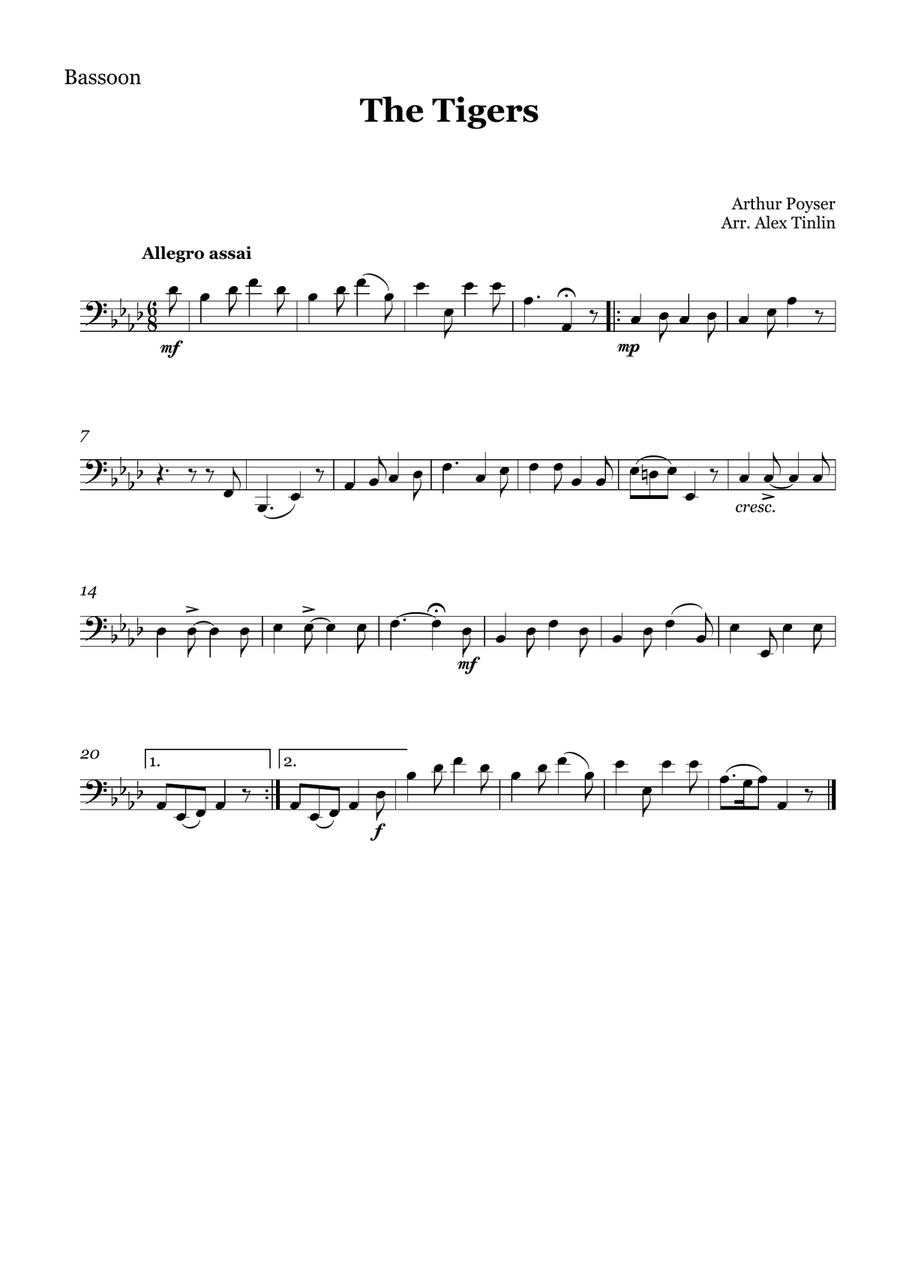 The Tigers The Tigers Woodwind Quartet scores gallery preview page 4