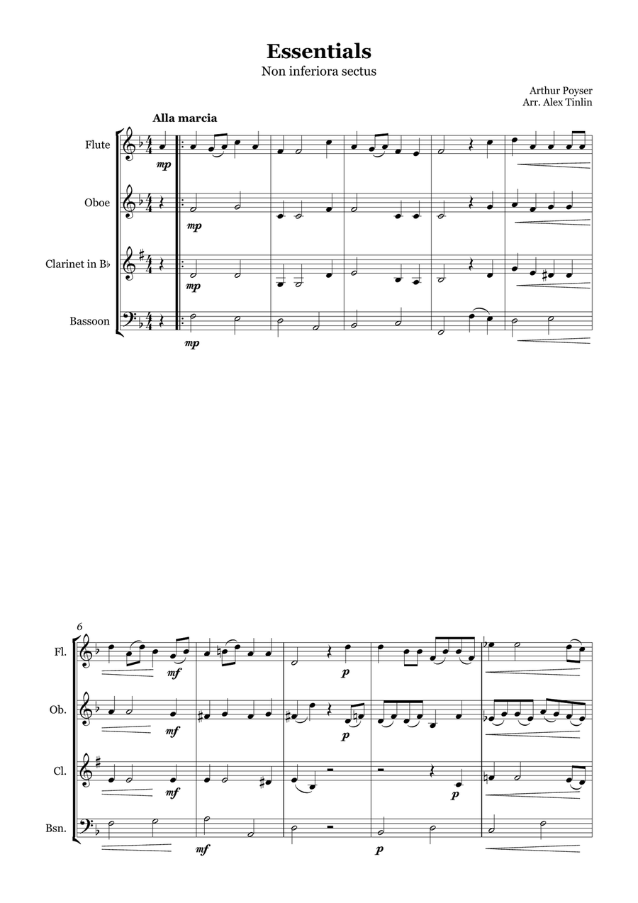 Essentials Essentials Woodwind Quartet scores gallery preview page 2