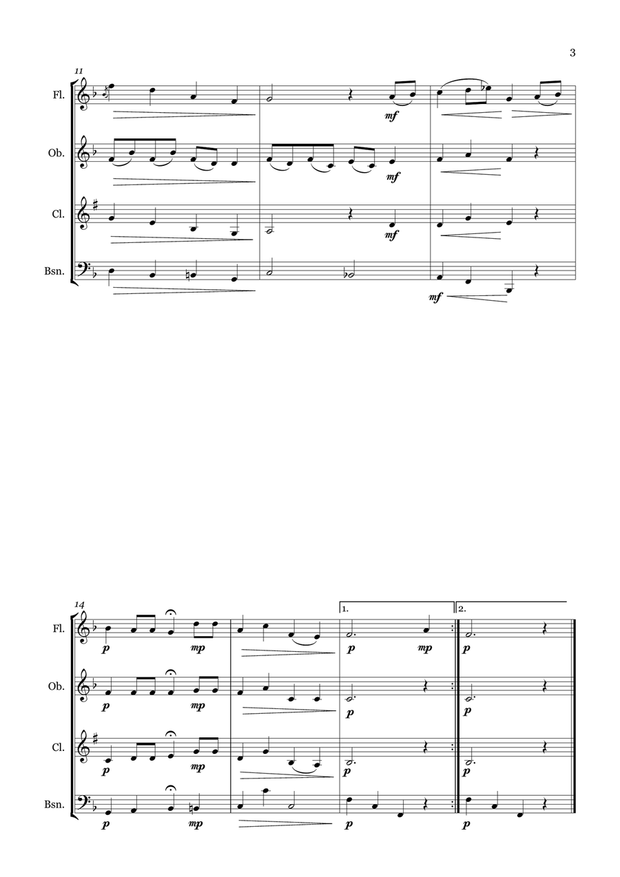 Essentials Essentials Woodwind Quartet scores gallery preview page 3