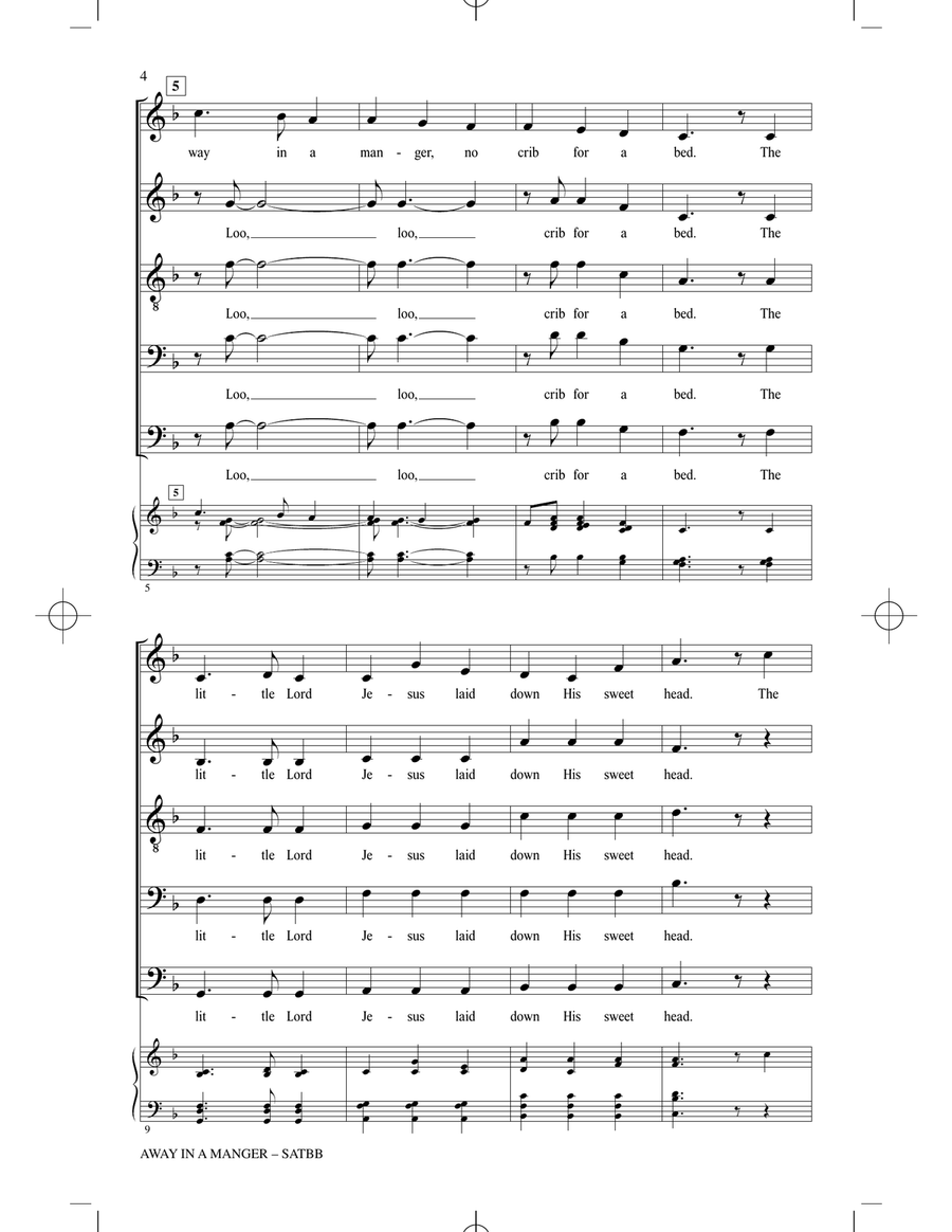 Away In A Manger (arr. Roger Emerson) SATBarB scores gallery preview page 2