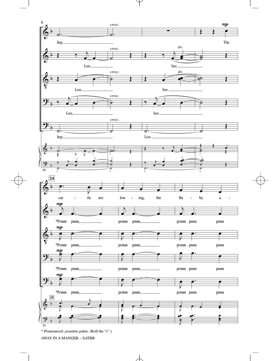 Away In A Manger (arr. Roger Emerson) SATBarB scores gallery preview page 4