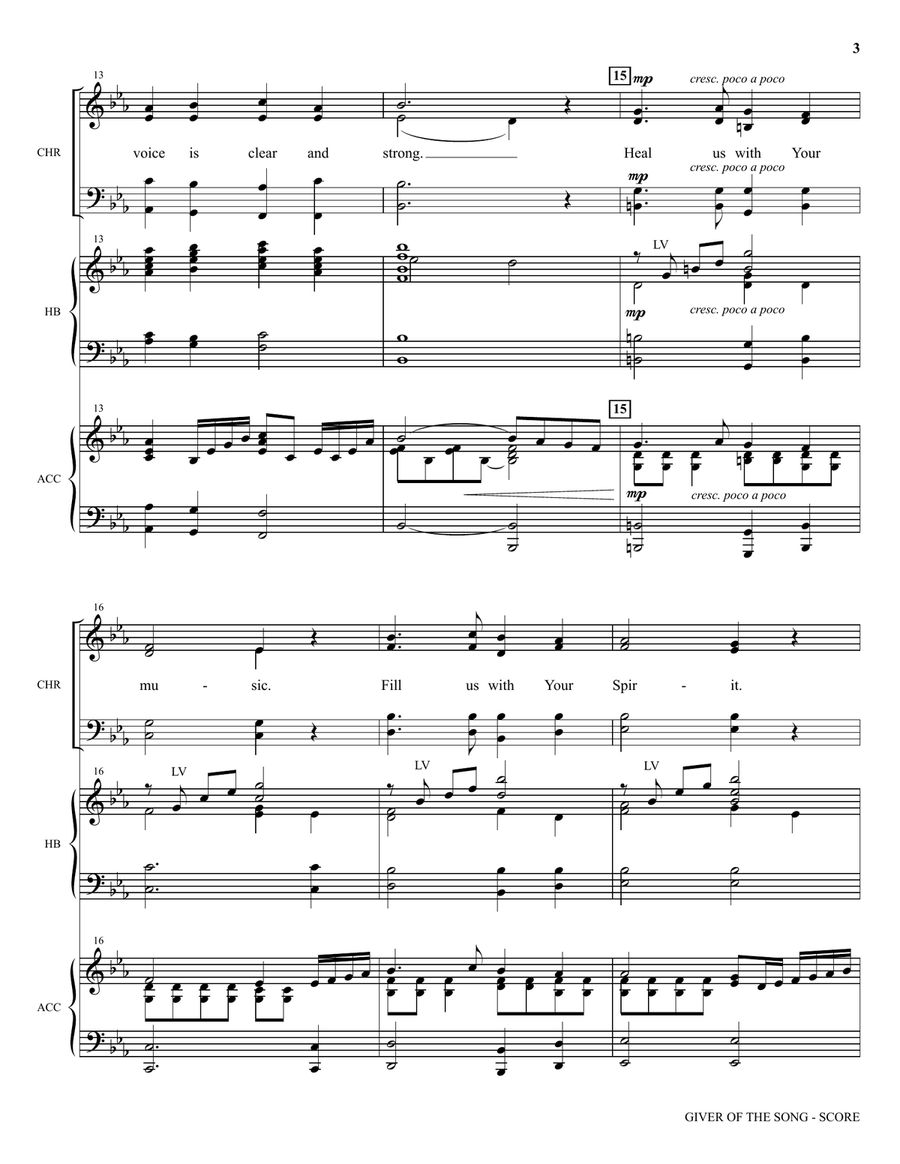 Giver Of The Song - Full Score Choir scores gallery preview page 3