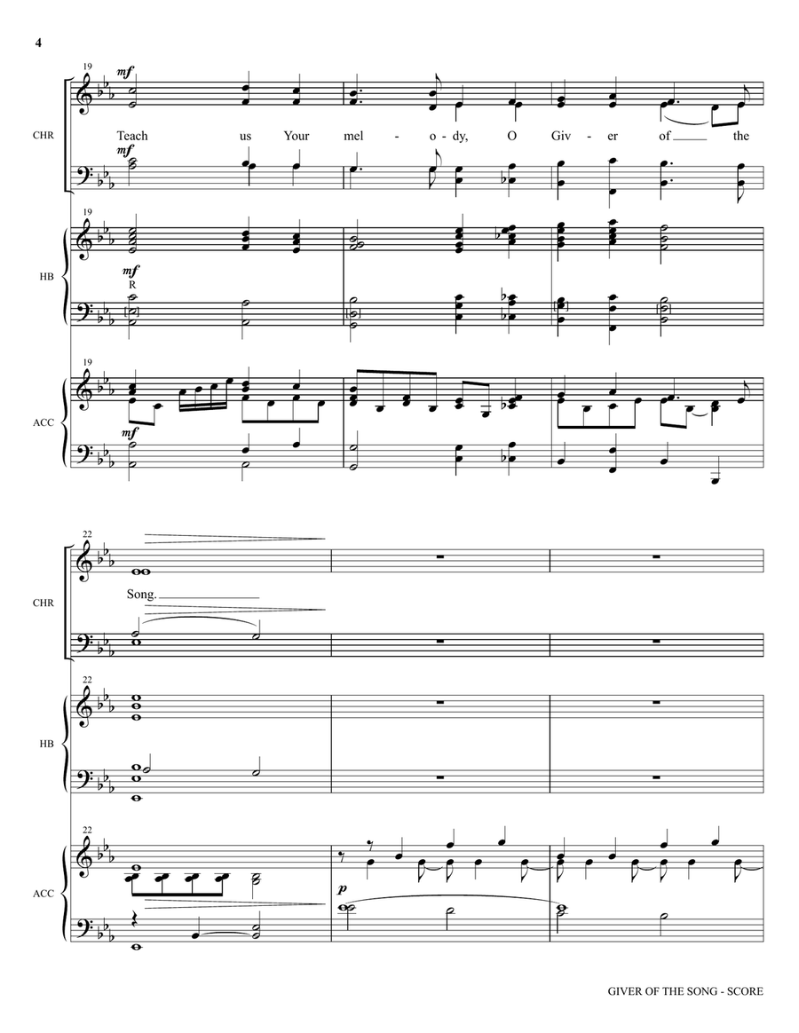 Giver Of The Song - Full Score Choir scores gallery preview page 4