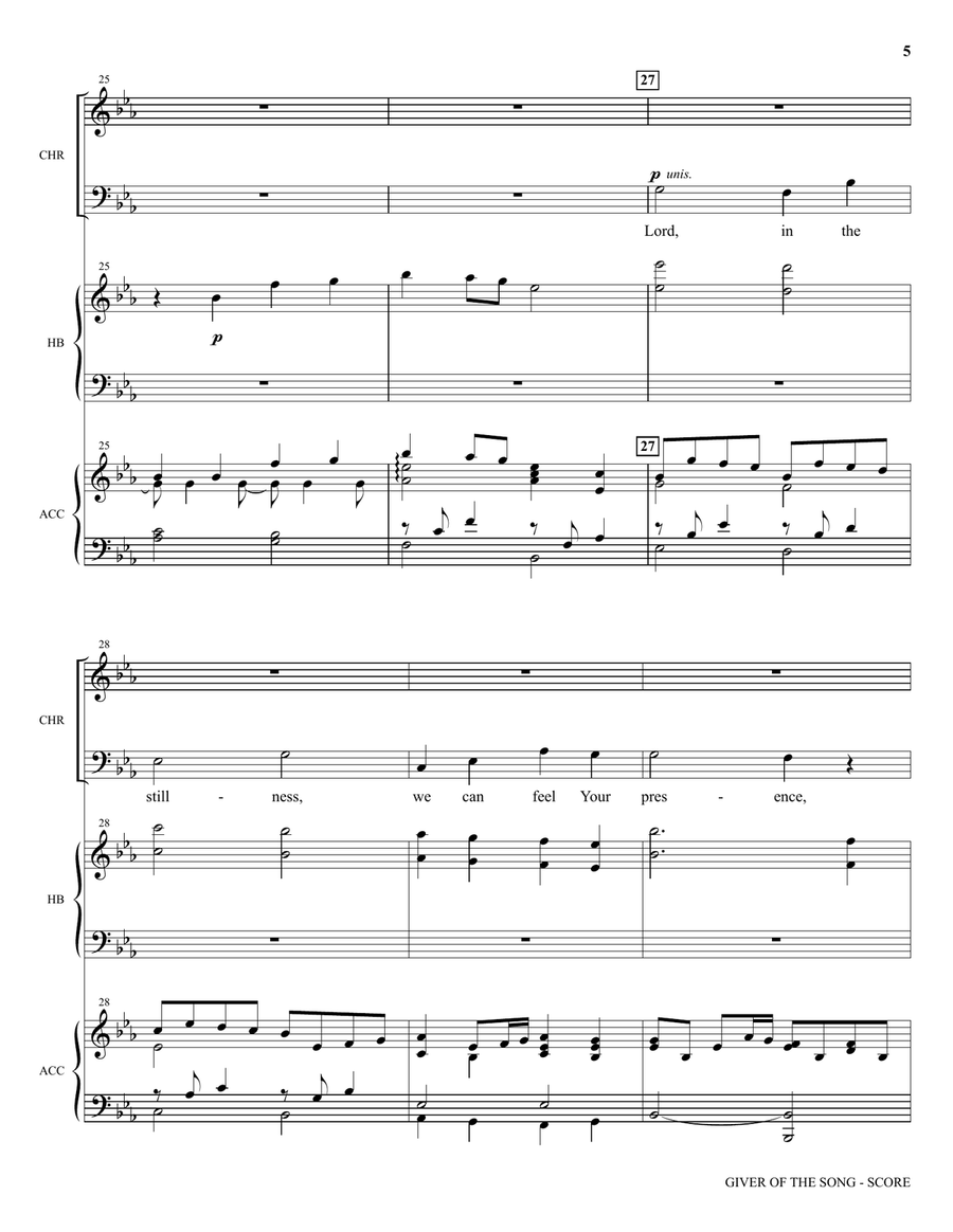 Giver Of The Song - Full Score Choir scores gallery preview page 5