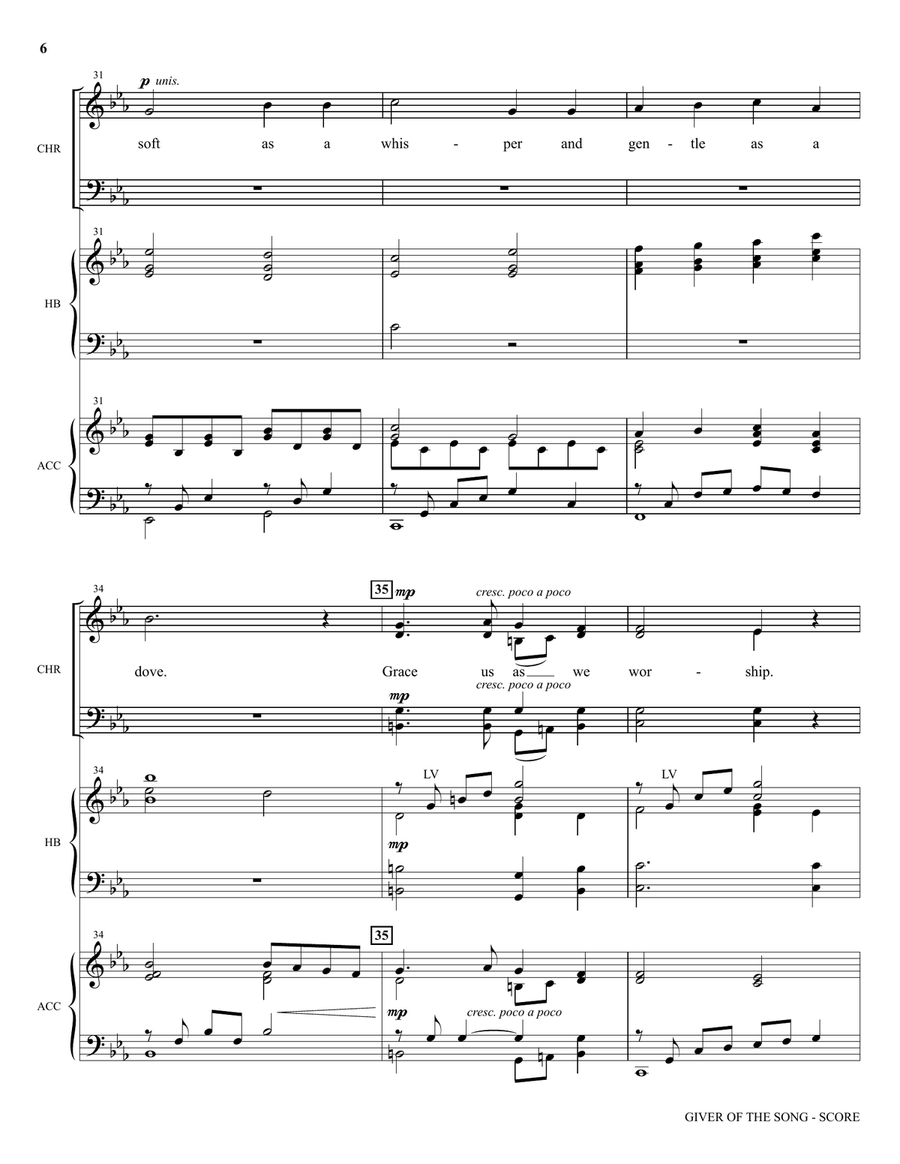 Giver Of The Song - Full Score Choir scores gallery preview page 6