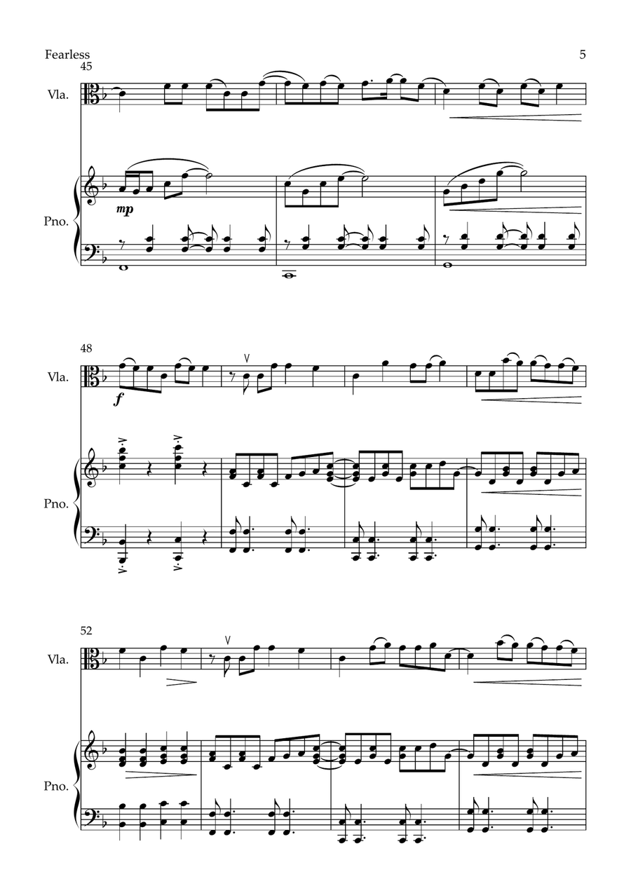Fearless Viola scores gallery preview page 5