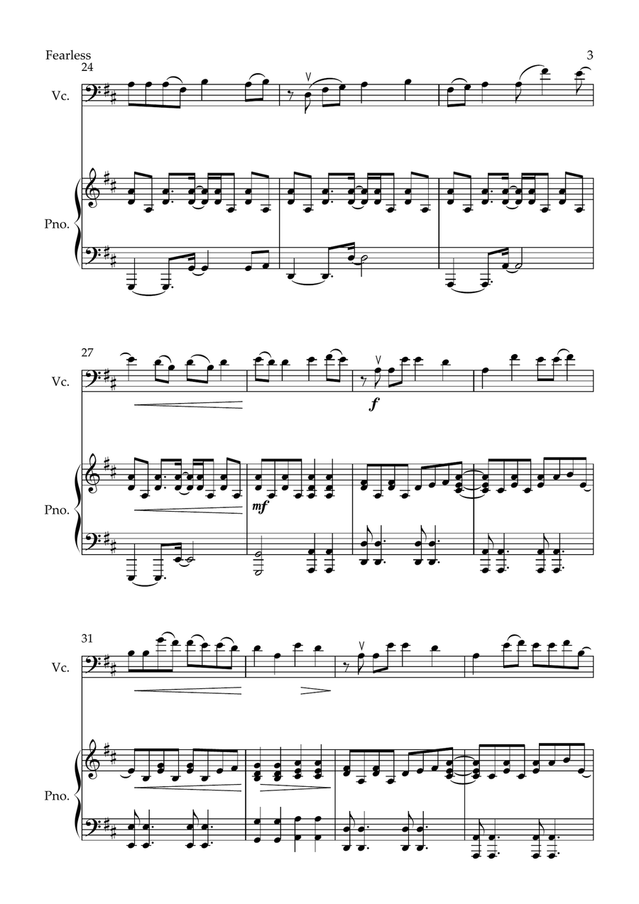 Fearless Piano scores gallery preview page 3